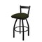 Holland Bar Stool Co 30" Low Back Swivel Bar Stool, Black Wrinkle, Canter Pine Seat 82130BW010 - alternate 1